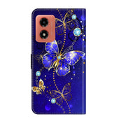 For Motorola Moto G04 Crystal 3D Shockproof Protective Leather Phone Case(Diamond Butterfly)
