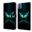 For Motorola Moto G34 Crystal 3D Shockproof Protective Leather Phone Case(Reflection Dutterfly) - Motorola Cases by PMC TechLife | Online Shopping South Africa | PMC TechLife | Buy Now Pay Later Mobicred