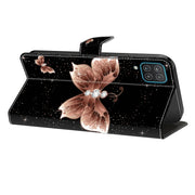 For Motorola Moto G34 Crystal 3D Shockproof Protective Leather Phone Case(Pink Diamond Butterfly)