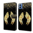 For Motorola Moto G34 Crystal 3D Shockproof Protective Leather Phone Case(Golden Wings) - free shipping - PMC TechLife - Order now!
