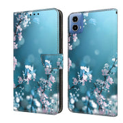 For Motorola Moto G34 Crystal 3D Shockproof Protective Leather Phone Case(Plum Flower)