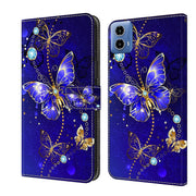 For Motorola Moto G34 Crystal 3D Shockproof Protective Leather Phone Case(Diamond Butterfly)