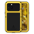 For iPhone 15 LOVE MEI Metal Shockproof Life Waterproof Dustproof Phone Case(Yellow) - iPhone 15 Cases by LOVE MEI | Online Shopping South Africa | PMC TechLife | Buy Now Pay Later Mobicred