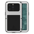 For iPhone 15 Pro LOVE MEI Metal Shockproof Life Waterproof Dustproof Phone Case(Silver) - iPhone 15 Pro Cases by LOVE MEI | Online Shopping South Africa | PMC TechLife | Buy Now Pay Later Mobicred