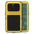 For iPhone 15 Pro LOVE MEI Metal Shockproof Life Waterproof Dustproof Phone Case(Yellow) - free shipping - PMC TechLife - Order now!