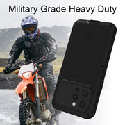 For iPhone 16 Pro Max LOVE MEI Metal Shockproof Life Water-resistant Dustproof Phone Case(Red)