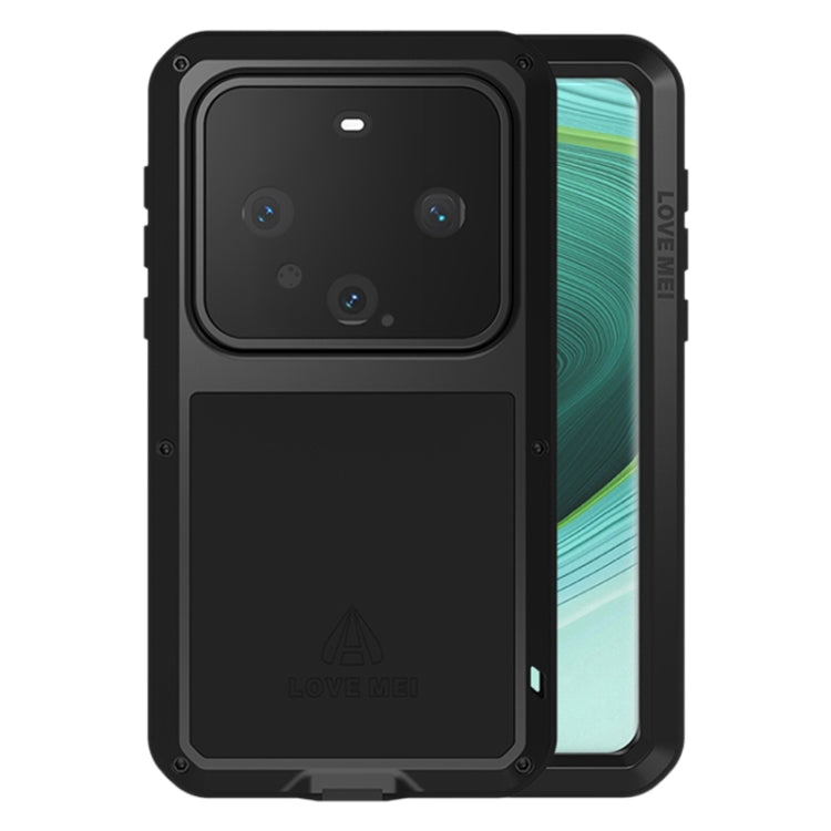 For Huawei Mate 60 Pro / 60 Pro+ LOVE MEI Metal Shockproof Life Water-resistant Dustproof Phone Case(Black)