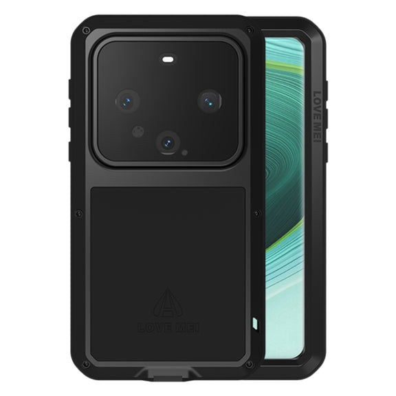 For Huawei Mate 60 Pro / 60 Pro+ LOVE MEI Metal Shockproof Life Water-resistant Dustproof Phone Case(Black)