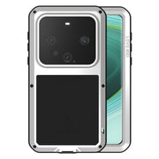 For Huawei Mate 60 Pro / 60 Pro+ LOVE MEI Metal Shockproof Life Water-resistant Dustproof Phone Case(Silver)