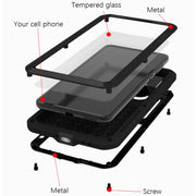 For Huawei Mate 60 Pro / 60 Pro+ LOVE MEI Metal Shockproof Life Water-resistant Dustproof Phone Case(Red)