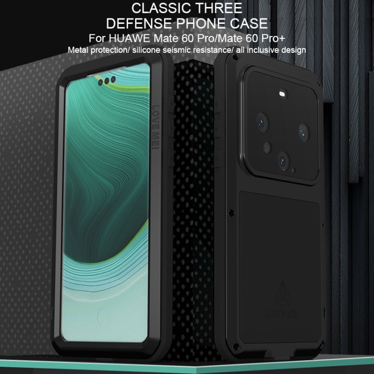For Huawei Mate 60 Pro / 60 Pro+ LOVE MEI Metal Shockproof Life Water-resistant Dustproof Phone Case(Red)