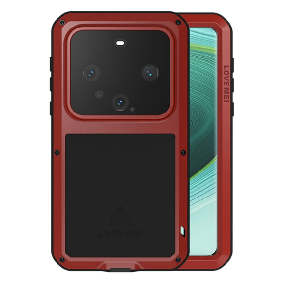 For Huawei Mate 60 Pro / 60 Pro+ LOVE MEI Metal Shockproof Life Water-resistant Dustproof Phone Case(Red)