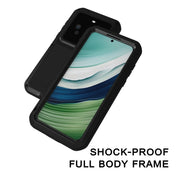 For Huawei Mate 60 LOVE MEI Metal Shockproof Life Water-resistant Dustproof Phone Case(Black)
