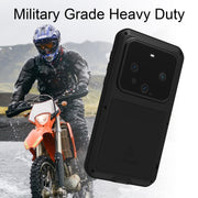 For Huawei Mate 60 LOVE MEI Metal Shockproof Life Water-resistant Dustproof Phone Case(Silver)