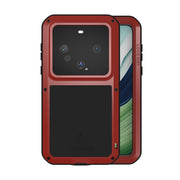 For Huawei Mate 60 LOVE MEI Metal Shockproof Life Water-resistant Dustproof Phone Case(Red)