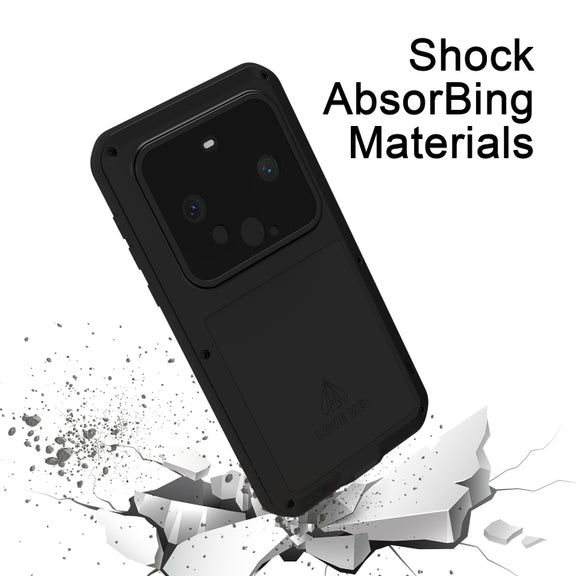 For Huawei Mate 60 LOVE MEI Metal Shockproof Life Water-resistant Dustproof Phone Case(Red)