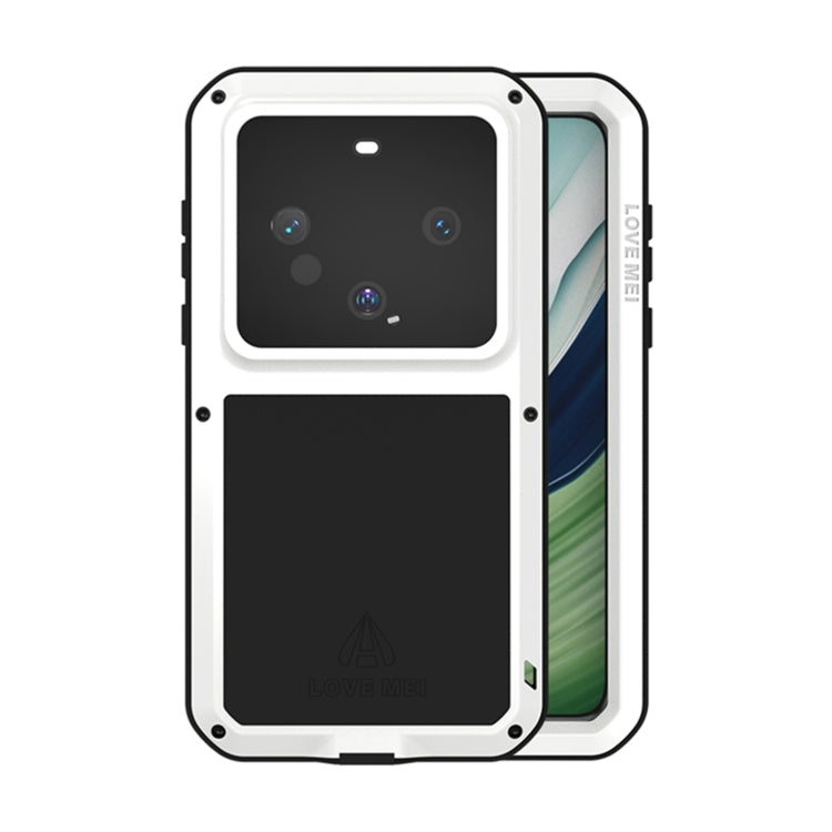 For Huawei Mate 60 LOVE MEI Metal Shockproof Life Water-resistant Dustproof Phone Case(White)