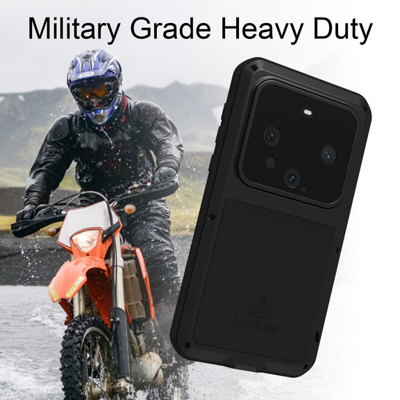 For Huawei Mate 60 LOVE MEI Metal Shockproof Life Water-resistant Dustproof Phone Case(White)