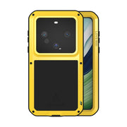 For Huawei Mate 60 LOVE MEI Metal Shockproof Life Water-resistant Dustproof Phone Case(Yellow)