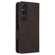 For Sony Xperia 1 VI 2024 Magnetic Clasp Leather Phone Case(Brown)