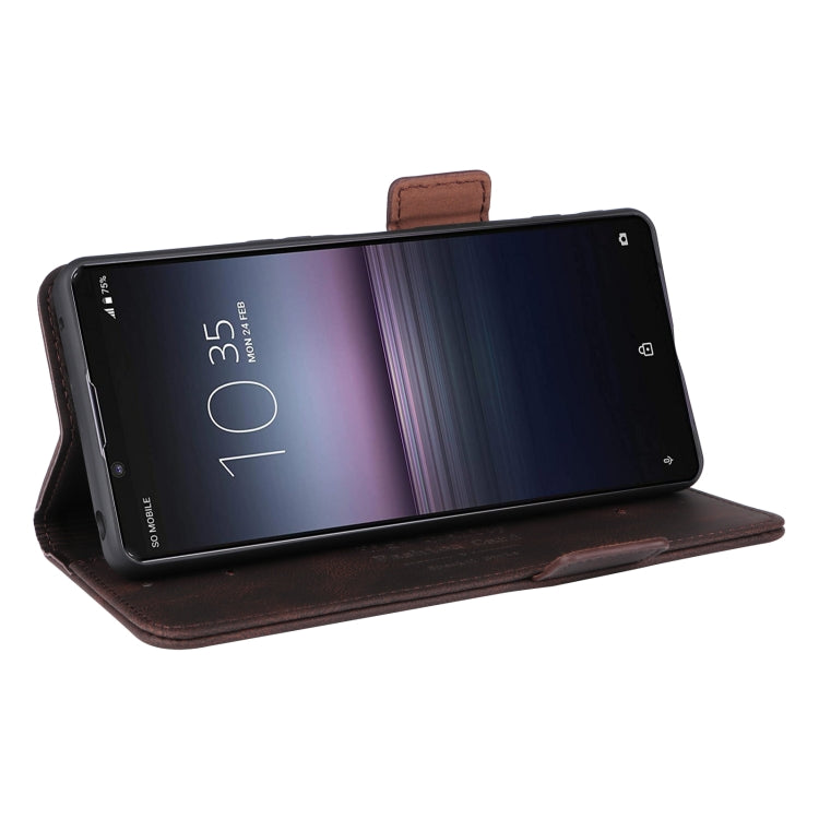 For Sony Xperia 1 VI 2024 Magnetic Clasp Leather Phone Case(Brown)