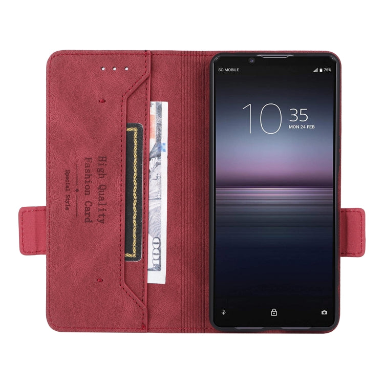 For Sony Xperia 1 VI 2024 Magnetic Clasp Leather Phone Case(Red)