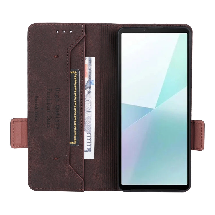 For Sony Xperia 10 VI 2024 Magnetic Clasp Leather Phone Case(Brown)