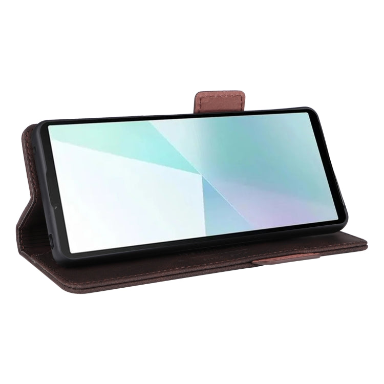 For Sony Xperia 10 VI 2024 Magnetic Clasp Leather Phone Case(Brown)