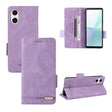For Sony Xperia 10 VI 2024 Magnetic Clasp Leather Phone Case(Purple) - Sony Cases by PMC Jewellery | Online Shopping South Africa | PMC Jewellery | Buy Now Pay Later Mobicred