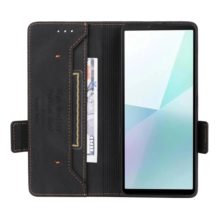 For Sony Xperia 10 VI 2024 Magnetic Clasp Leather Phone Case(Black)