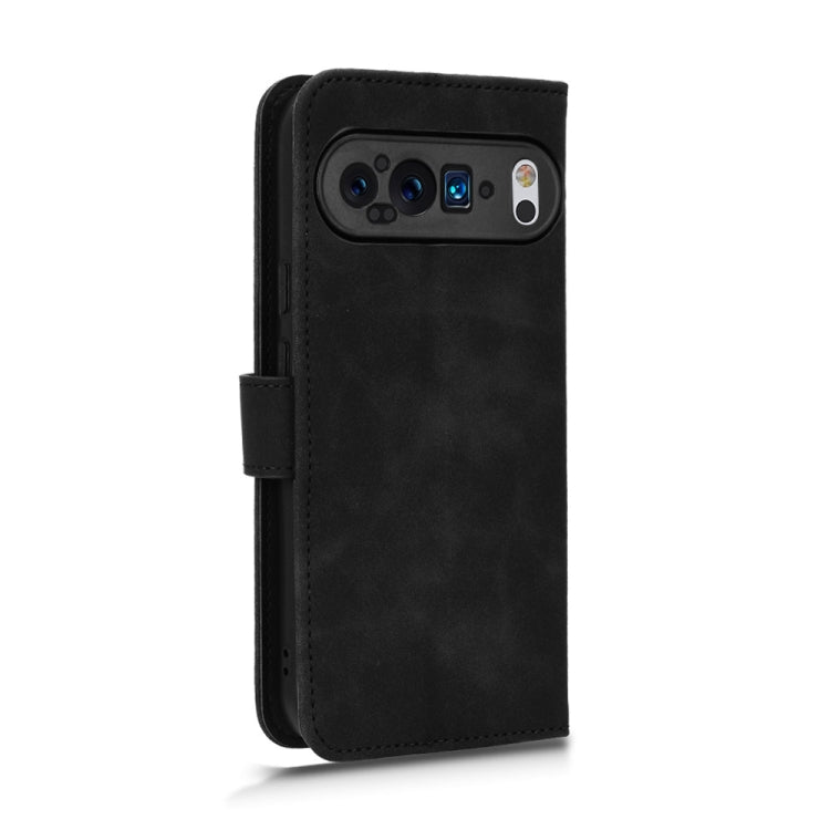 For Google Pixel 9 Pro Skin Feel Magnetic Flip Leather Phone Case(Black)