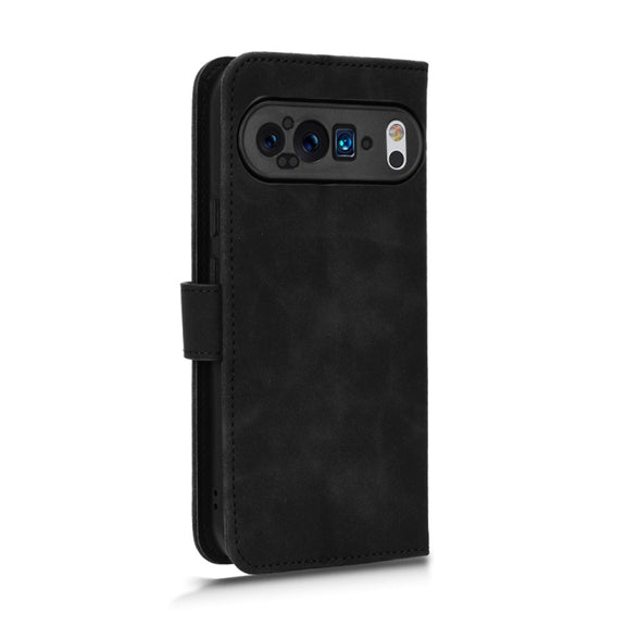 For Google Pixel 9 Pro Skin Feel Magnetic Flip Leather Phone Case(Black)