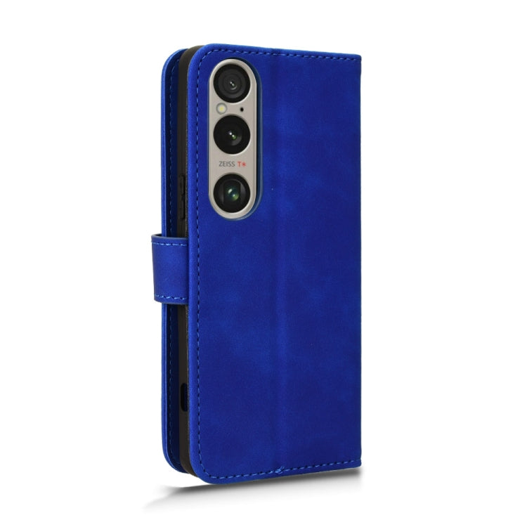 For Sony Xperia 1 VI 2024 Skin Feel Magnetic Flip Leather Phone Case(Blue)