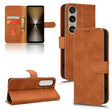 For Sony Xperia 1 VI 2024 Skin Feel Magnetic Flip Leather Phone Case(Brown) - Sony Cases by PMC Jewellery | Online Shopping South Africa | PMC Jewellery | Buy Now Pay Later Mobicred