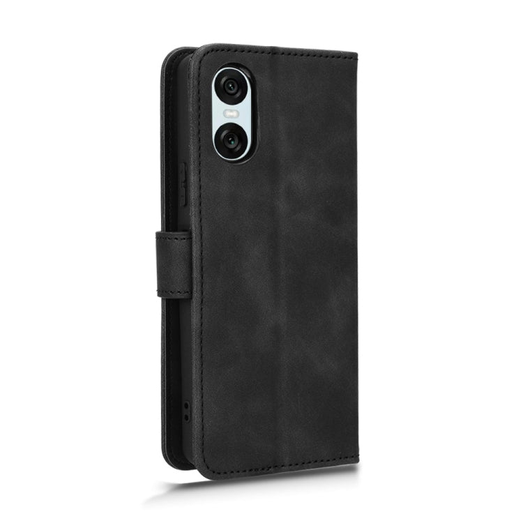 For Sony Xperia 10 VI 2024 Skin Feel Magnetic Flip Leather Phone Case(Black)