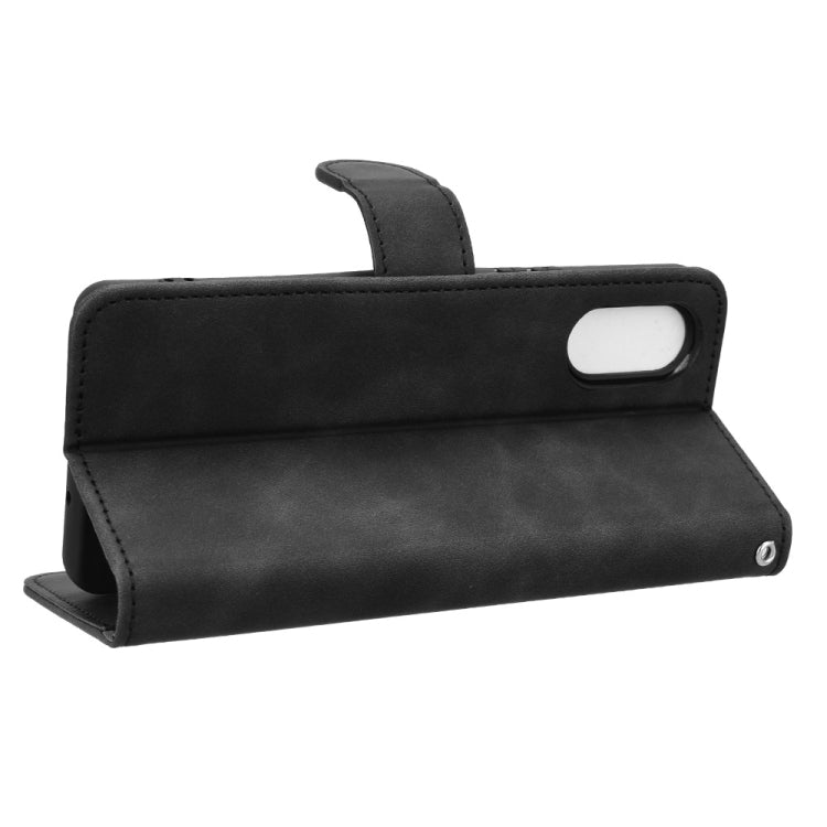 For Sony Xperia 10 VI 2024 Skin Feel Magnetic Flip Leather Phone Case(Black)