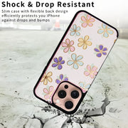 For iPhone 16 Pro Printed Double Buckle RFID Anti-theft Phone Case(Blossoming Flowers)