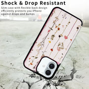 For iPhone 16 Plus Printed Double Buckle RFID Anti-theft Phone Case(Dried Flower World)