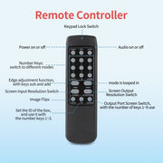 NK-330 3x3 4K 9 Screen HDMI DVI TV Video Wall Controller Splitter Multi Video Screen Processor Splicer, Plug Type:US Plug(Black)