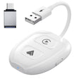 THT-020-9-1 USB + USB-C / Type-C Wired to Wireless Carplay / Android Auto Adapter(White) - free shipping - PMC TechLife - Order now!