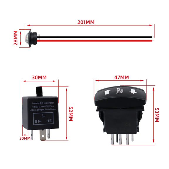 CP-4333 ATV UTV Turn Signal Light Horn Fuse Relay Kit