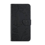 For Google Pixel 9 Skin Feel Butterfly Embossed Flip Leather Phone Case(Black)