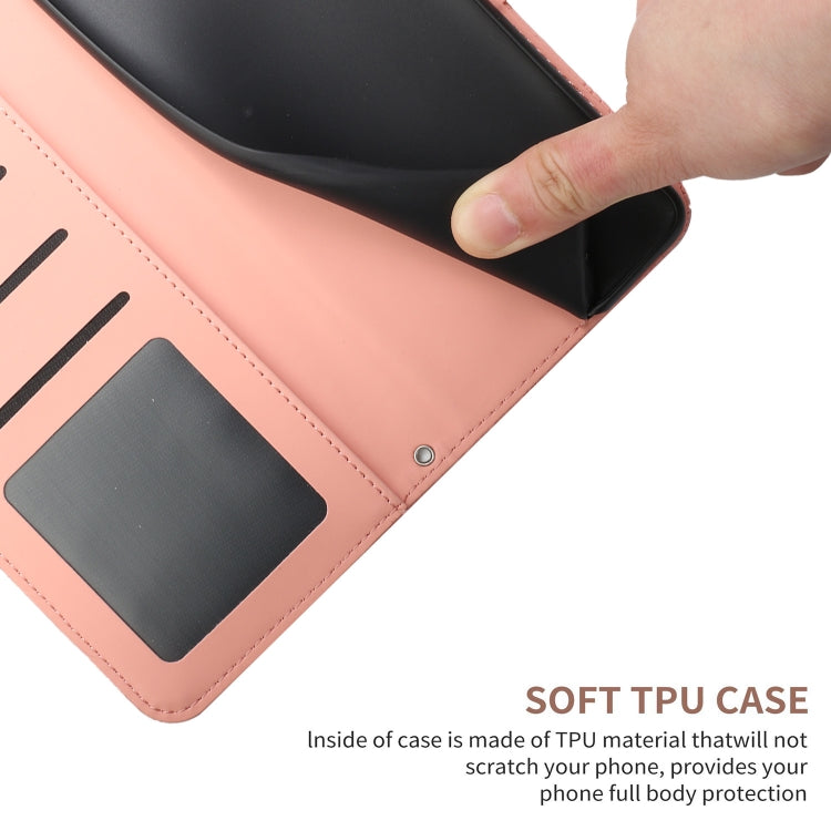 For Google Pixel 9 Skin Feel Butterfly Embossed Flip Leather Phone Case(Pink)