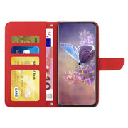 For Google Pixel 9 Skin Feel Butterfly Embossed Flip Leather Phone Case(Red)