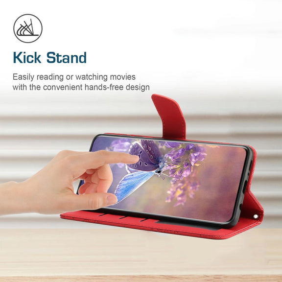 For Google Pixel 9 Skin Feel Butterfly Embossed Flip Leather Phone Case(Red)