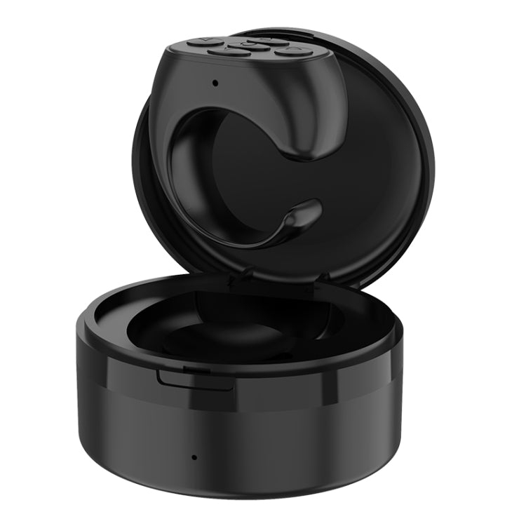 JX-05S 5-button Bluetooth Remote Control Cellphone Smart Ring Remote Control with Charging Case(Black)