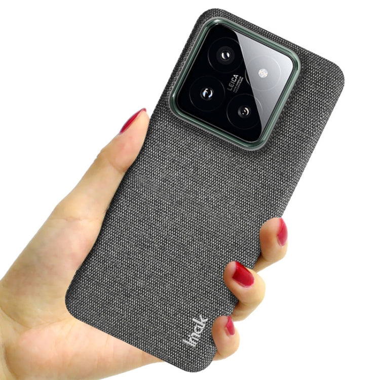 For Xiaomi 14 5G imak Ruiyi Series Cloth Texture PU + PC Phone Case(Dark Grey)
