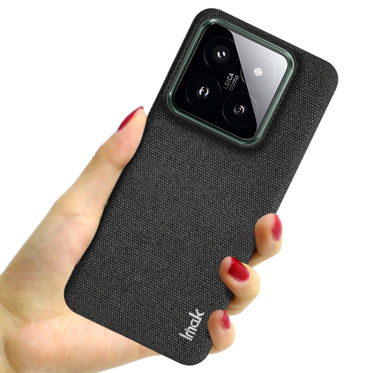 For Xiaomi 14 Pro 5G imak Ruiyi Series Cloth Texture PU + PC Phone Case(Black)