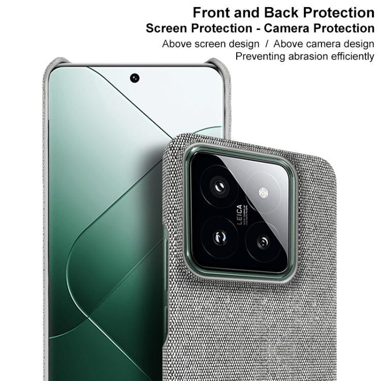 For Xiaomi 14 Pro 5G imak Ruiyi Series Cloth Texture PU + PC Phone Case(Black)