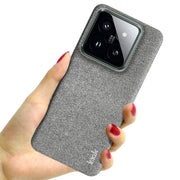 For Xiaomi 14 Pro 5G imak Ruiyi Series Cloth Texture PU + PC Phone Case(Light Grey)